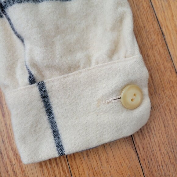 Vintage Timberline Wool Jacket Concordia S Cream Black Plaid Made In Canada - Picture 5 of 6